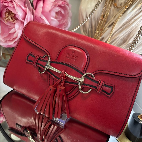 Gucci EUC COA Red Horsebit Crossbody Bag - Picture 2 of 16